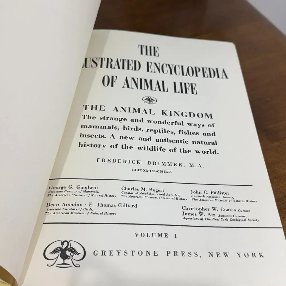 The Illustrated Encyclopedia of Animal Life Mammals Vol 1 Greystone Press 1952